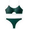 Conjunto de Sujetador Deportivo Sexy sin Tirantes con Almohadillas en el Pecho, sin Aros, Hermoso Diseño de Espalda para Mujer