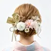 Accesorios para el Cabello Hanfu para Mujeres, Pasadores de Flores Artificiales, Adornos para el Cabello Kimono Transfronterizos, Juego de Pinzas para el Cabello Yukata de Flor de Seda Japonesa