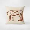 Cojín Decorativo Animal Leopardo Colorido Arte Nórdico de Nicho para Sofá Sala de Estar Terciopelo Funda para Cojín Lumbar