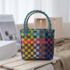 Caja de Regalo Tejida Práctica para Bodas, Bolsa de Boda para Sesión de Fotos de Brotes de Durazno, Bolsa de Recuerdo para Damas de Honor y Mejores Amigas, Bolso Cesta de Mano
