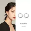 Nuevos Pendientes de Plata de Ley S999, Pendientes de Lujo Accesible para Mujer, Pendientes de Gama Alta y Elegantes, Pendientes de Aro Lisos de Plata de Ley al por Mayor