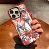 Funda de Mariposa con Dibujo Lineal Adecuada para iPhone 17 Creativa Funda de Teléfono Apple 16 Plus 15 Pro Max Moderna 14 Estilo Japonés y Coreano 13