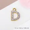 Acessórios de Pingente de Letra com Strass Cruzado Europeu e Americano Moda Elegante Versátil Pingente de Liga Material para Acessórios de Joias DIY