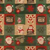 Papel de Regalo Navideño Tamaño Grande Ecológico Papel Kraft Amarillo Papel de Regalo Navideño Cuadros Rojos Cabeza de Reno Patrón de Copo de Nieve