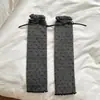 Calcetines de lunares retro, calcetines Y2K estilo japonés con lazo y volantes, calentadores de piernas largos para mujer, lindo diseño de borde de burbuja con ribete de volantes