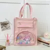 Bolsa de Estudo Portátil Autêntica Sanrio para Estudante Bolsa de Armazenamento em Lona para Instituição de Treinamento Bolsa de Ombro Portátil de Desenho Animado