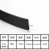 Tira de borde de goma en forma de U para protección de bordes de placa de acero de gabinetes y racks, tira de sellado con incrustación de vidrio antiarañazos y anticolisión para chapa metálica