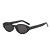 Óculos de Sol Retrô Oval Olho de Gato Estilo Europeu e Americano 2025 para Mulheres, Estilo de Rua, Óculos de Sol de Armação Pequena High-End para Mulheres, Tendência