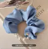 Anillo para el cabello estilo princesa coreano con cuentas de terciopelo para el intestino grueso, cuerda para el cabello con pastillas de alta sensibilidad y baja densidad, elegantes adornos para el cabello.