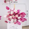 Nuevo Arreglo de Piso Grande para Boda Banquete de Compromiso Flor de Seda Arreglo Floral Decorativo Terminado Pasillo Arte Floral de Boda
