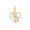 Coração de Mobius de Cobre e Ouro Personalizado Comércio Exterior Transfronteiriço DIY Artesanal Joias Cobre Zircônio Micro-Incustado Pingente Acessório