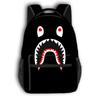 Nova Mochila Escolar Estudantil com Estampa Total de Tubarão Grande Capacidade Desenho Animado Moderna Mochila Infantil Moda Infantil Transfronteiriça Quente