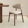 Sillas de comedor modernas minimalistas de estilo nórdico de madera maciza, adecuadas para el hogar, restaurantes y hoteles; cómodo, ligero y lujoso con tapicería suave y respaldo; también conocidos como "sillas de cuerno de carnero".