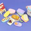Plato de pan en miniatura para juego de comida YQT, plato de simulación de cocina DIY, accesorios de resina, adornos de escritorio para casa de muñecas