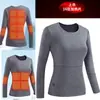 Traje inteligente de calefacción a temperatura constante para hombre y mujer, ropa interior térmica eléctrica, carga USB, a prueba de frío, térmico, con forro de terciopelo