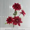 Casamento Vermelho Flor de Simulação Banquete de Bebê Chinês Banquete de Casamento Layout do Quarto de Casamento Flor Artificial Cor de Outono Série Caramelo Liderança de Estrada