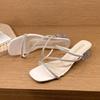 Pantuflas de Pedrería Estilo Hada Suave Nuevas Primavera, Verano y Otoño Pantuflas de Diseño de Moda Europea con Faldas