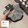 Accesorios Coreanos para el Cabello Diseño de Nicho Tocados Accesorios de Otoño e Invierno Cuerda para el Cabello Estilo Ins Cuerda para el Cabello Lazo de Lana Gris para el Cabello