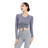 Procesamiento de chaquetas personalizadas de primavera y otoño con cordón, ropa deportiva para fitness, ropa de exterior para yoga, muestras para mapa, OEM personalizado, OEM