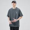 Camiseta Danbaoni 100% Algodón para Hombre Manga Corta Verano Nuevo Holgado Joker Top Marca de Moda Camiseta Cuello Redondo