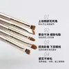 Pincel para Ojos con Mango de Madera y Detalle de Ojo, Set de Maquillaje para el Área Triangular del Ojo con Hoja Angular, Pincel para Delineador de Ojos, Pincel para Debajo de los Ojos, Pincel para Sombras de Ojos, Set Completo