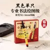 Conjunto de canetas tinteiro cinnabar de grande capacidade, pincel de caligrafia sem necessidade de mergulhar na tinta, caneta de tinta líquida direta para escrever, copiar escrituras e escrever bênçãos