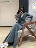 Elegante Conjunto de Punto Estilo Francés para Mujer, Nuevo Diseño Primavera 2026, Conjunto de Dos Piezas: Suéter Cruzado de una Sola Pieza y Falda
