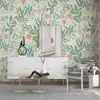 Papel pintado fresco retro fresco estilo floral pequeño nórdico floral estilo rural americano papel pintado para pared de fondo de TV