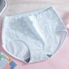 Ropa interior de cintura alta estampada para niñas de talla grande, entrepierna antibacteriana de algodón puro, calzones para estudiantes de secundaria y bachillerato, shorts cómodos y transpirables para mujer
