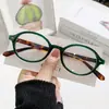 Gafas Nuevas 2024 para Nerd con Miopía Ultraligeras Anti-luz Azul Cara Lisa Sin Montura Redonda Montura para Ojos Lente Plana