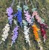 Garfo Duplo de Primavera e Outono Andorinha Flocking Decoração de Casa Delphinium Simulado Flor de Casamento Filme Decoração de Estúdio