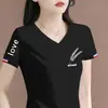 Camiseta de manga corta con excedente de comercio exterior transfronterizo para madres de mediana edad, top de verano para mujer, holgado y adelgazante