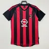 0910 Camiseta AC Milan Local Visitante Kaka Beckham Pirlo Manga Corta Manga Larga Uniforme de Fútbol Retro