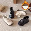Moda Retro Infantil Dr. Botas Martens 2026 Otoño/Invierno Nuevo Estilo Botas Cortas Sencillas para Niñas Botas de Algodón con Felpa para Bebé de Niña Modernas