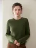 2025 Nuevo Estilo Hombro Raglán Grueso Suéter de Cachemira Trenzado para Mujer Cachemira de Gama Alta Holgado Suave Cera Base Suéter