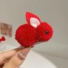 Bonita Pasador de Pelo de Conejito Tridimensional Empuje Actividad Pequeño Regalo Pasador de Pelo de Conejito Esponjoso para Niños Accesorios para el Cabello Creativos Populares en Internet para Mujeres