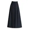 Elegantes culottes de pierna ancha para mujer, nuevo estilo otoño 2026, de cintura alta, fluidos, corte holgado, pantalones casuales cropped