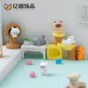 Gatito Lindo Nido de Gato Lindo Marco de Escalada para Gatos Casa para Bebés Decoración de Paisajismo DIY Accesorios Adornos de Sala de Estar Miniatura para Escritorio