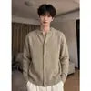 Cardigan Suéter Botão Estilo Old Money Casaco Masculino Outono Inverno Retrô Americano Gola Redonda Tricô Top com Sensação Preguiçosa Relaxada