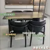 Juego minimalista de mesa de comedor y sillas de losa de roca negra mate para apartamentos pequeños, hogar de lujo ligero, casa de alquiler, mesa de comedor rectangular