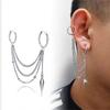 Venta al por mayor transfronteriza productos originales suficientes a prueba de balas juventud mismo estilo aretes cadena de oreja personalidad borla joyería de acero inoxidable
