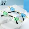 Nuevas gafas de sol metálicas 2024 amor oceánico gafas metálicas para hombre gafas personalizadas para el viento gafas de sol para mujer