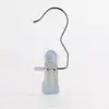 Pinza metálica de acero inoxidable para pantalones con boca ancha, pinza de tres puntas engrosada, toalla sin marcas, sombrero, calcetín, pinza para pantalones a prueba de viento con gancho