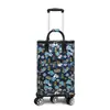 Carrito pequeño para la compra del hogar rueda universal carrito de compras portátil bolso de mano bolsa de compras de papel de aluminio aislante bolsa con ruedas venta al por mayor