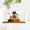Funda de Almohada para Cintura de Halloween Transfronteriza Enano Murciélago Decoración de Sala de Estar Sofá Funda de Almohada para Cintura de Lino Venta Directa de Fábrica