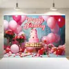 Tela de Fondo para Cumpleaños de Amazon Decoración de Fiesta de Banquete de los Cien Días de Niños Tapiz Tapiz Bandera Banner