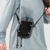 Bolsa Transversal Pequena Funcional para Uso Externo, Unissex, Bolsa de Ombro Leve com Alça, Estilo Vertical para Viagem Caminhada Bolsa para Celular