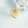 Anillo Nuevo de Oro Arena Vietnamita, Estilo Versátil de Lujo Ligero, Anillo Abierto Hueco de Huevo de Paloma, Fabricante de Joyería Simple Transfronteriza
