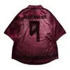 Camiseta de Fútbol Polo Manga Corta Bloque de Color Retro Cuello en V, Camisa Deportiva de Fútbol Holgada Oversize Vintage Estilo Americano