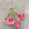 4 Cabezas de Flores de Cosmos, Flores Silvestres Pastorales Frescas y Sencillas, Flores y Follaje Decorativos para Paredes de Fondo, Flores Artificiales